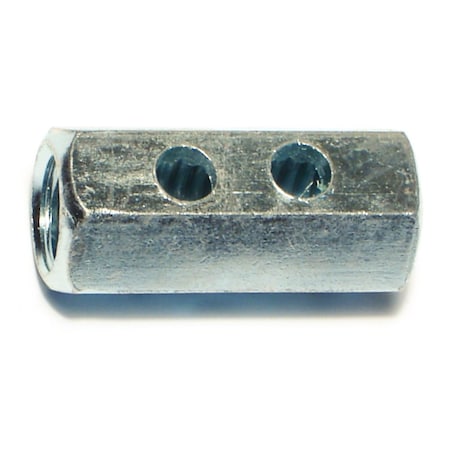 Inspection Hole Coupling Nut, 1/2-13, Steel, Zinc Plated, 1-1/2 In Lg, 25 PK